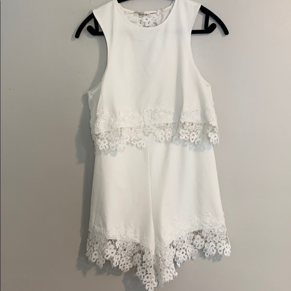 White lace romper